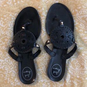 Jack Rogers black jelly sandals